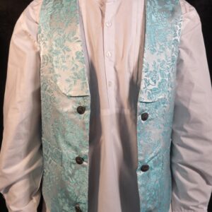 Chaleco Floral XX Turquesa Plata.