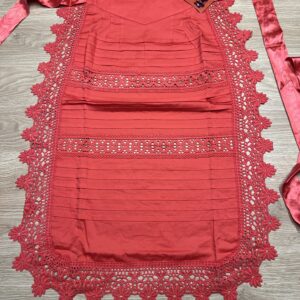 Delantal de hilo buganvilla.